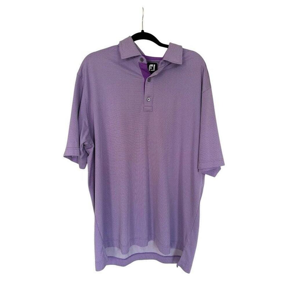 Footjoy FJ Short Sleeve Polo Shirt Mens Size XL Purple Athletic Golf Logo Active